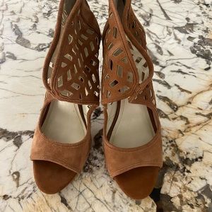 BCBG Tan heels size 8.5 worn once